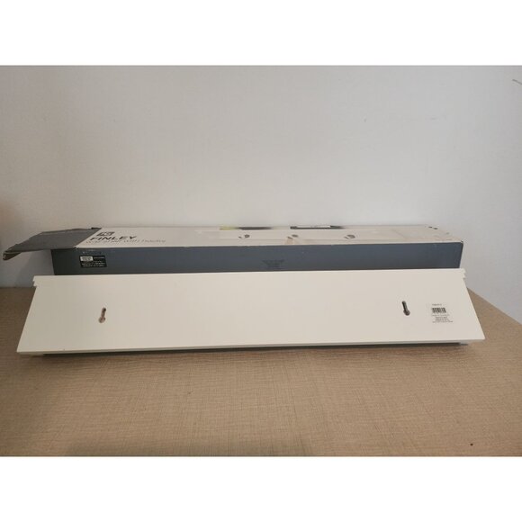 Finley Wall Shelf By Kiera Grace With 3 Hooks White Finish - Picture 4 of 8